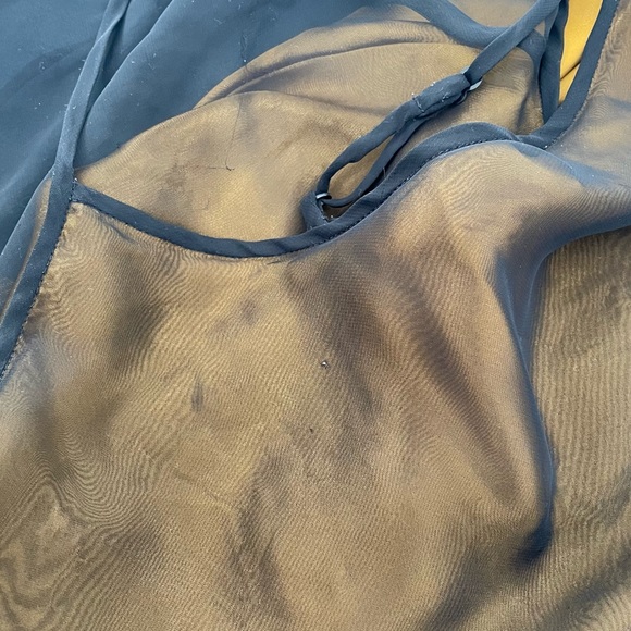 VTG Y2K 90’s Victoria’s Secret Mesh & Satin High Low Slip Dress - Picture 10 of 12